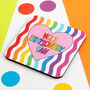 Number One Stationery Fan Coaster, thumbnail 2 of 3