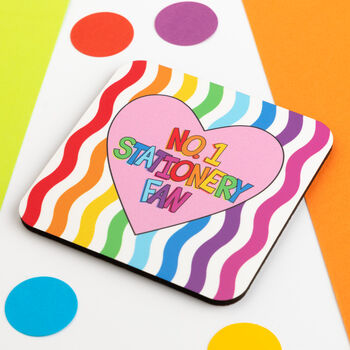 Number One Stationery Fan Coaster, 2 of 3
