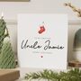 Personalised Merry Christmas Card For Uncle, thumbnail 1 of 7