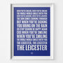 Leicester City 'You're Smiling' Football Song Print, thumbnail 1 of 3