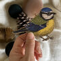 Blue Tit Bird Wooden Christmas Or Easter Decoration, thumbnail 1 of 2