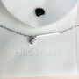 Sterling Silver Bar And Crystal Chain Anklet, thumbnail 5 of 6