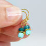 Apatite And Turquoise Earrings December Birthstone, thumbnail 9 of 11