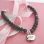 Personalised Pearl Heart Charm Bracelet, thumbnail 2 of 4