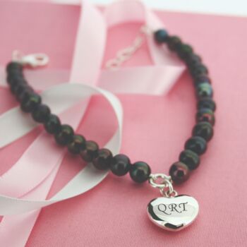 Personalised Pearl Heart Charm Bracelet, 2 of 4