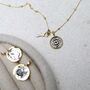 Gold Plated Sterling Silver Evil Eye Round Necklace, thumbnail 11 of 12