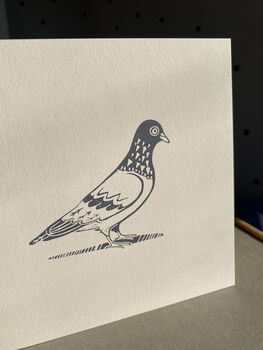 Hand Printed Pigeon Card, 6 of 6