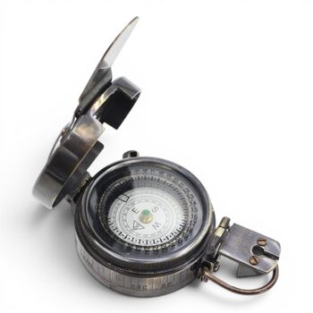 Personalised Gunmetal British Army Prismatic Marching Compass, 3 of 12