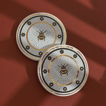 G Decor Buzzing Beauty Mosaic Coasters, 5 of 5