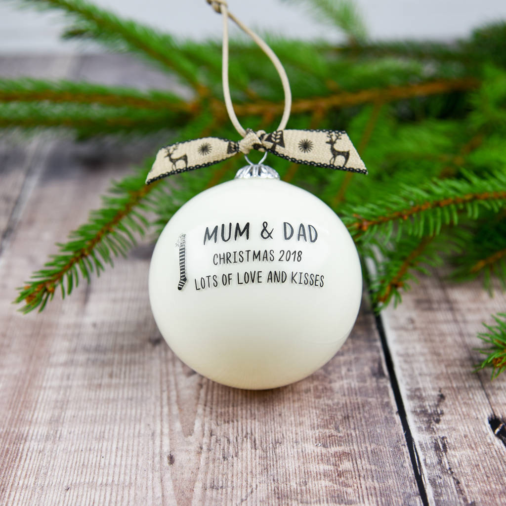 Personalised Christmas Bauble By A Touch Of Verse | notonthehighstreet.com