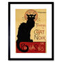 The Black Cat Chat Noir Paris France Advert Art Print, thumbnail 1 of 3