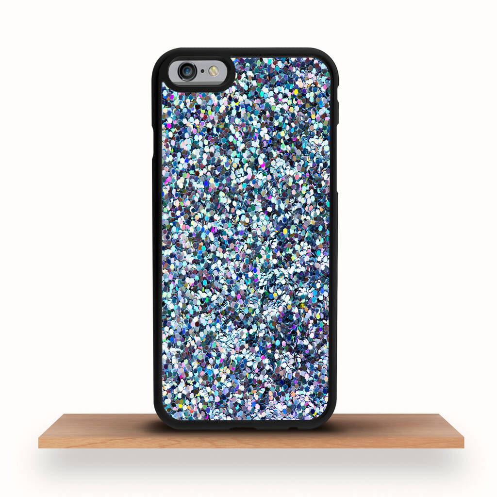 I Phone Case Silver Glitter By Crank