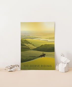 Go Horse Riding Travel Poster Art Print, 3 of 8