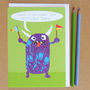 Personalised Bubble Monster Card, thumbnail 2 of 3