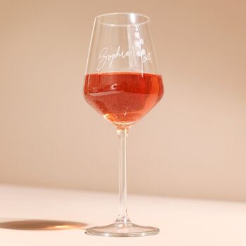 Personalised Birth Flower Wine Glass, 4 of 7