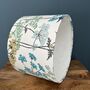 Hedgerow Pistachio And Teal Botanical Drum Lampshades, thumbnail 8 of 10