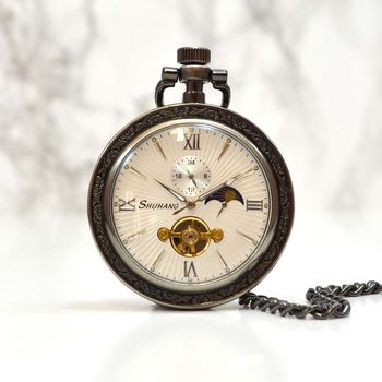Bronze Open Face Personalised Pocket Watch, 2 of 4