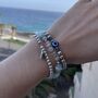 Personalised Colourful Beaded Ball Evil Eye Bracelet, thumbnail 2 of 2