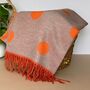 Cashmere Blend Dots Scarf In Orange, thumbnail 5 of 5