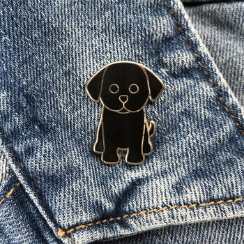 Labrador Puppy Enamel Pin Badge, 3 of 8