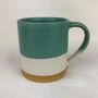 Fair Trade Part Glazed Three Tone Ombre Stoneware Mug, thumbnail 12 of 12
