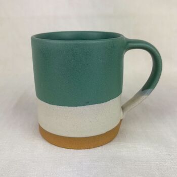 Fair Trade Part Glazed Three Tone Ombre Stoneware Mug, 12 of 12