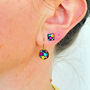 Elegant Disco Drop Earrings With Colourful Sparkles, thumbnail 2 of 9