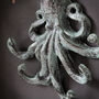 Oxidised Green Octopus Wall Hook, thumbnail 2 of 4