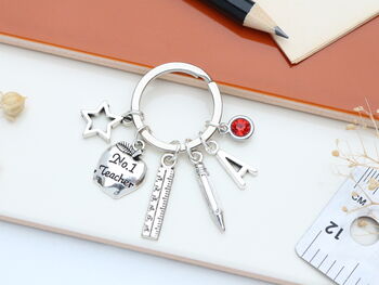 No One Teacher Personalised Keyring End Of Term Gift, 4 of 10