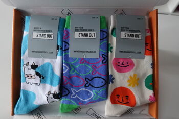 Happy Stand Out Socks Box Size Eight To Twelve, 2 of 12