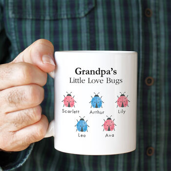 Personalised Dad Bugs Mug With Kids Names Gift, 4 of 5