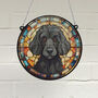 Poodle Black Stained Glass Effect Suncatcher, thumbnail 1 of 5