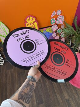 Throwback Emo Upcycled CD Style 12' Lp Record Decor, 3 of 7