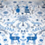 Delft Blue Tea Towel 100% Cotton Woodland, thumbnail 4 of 9