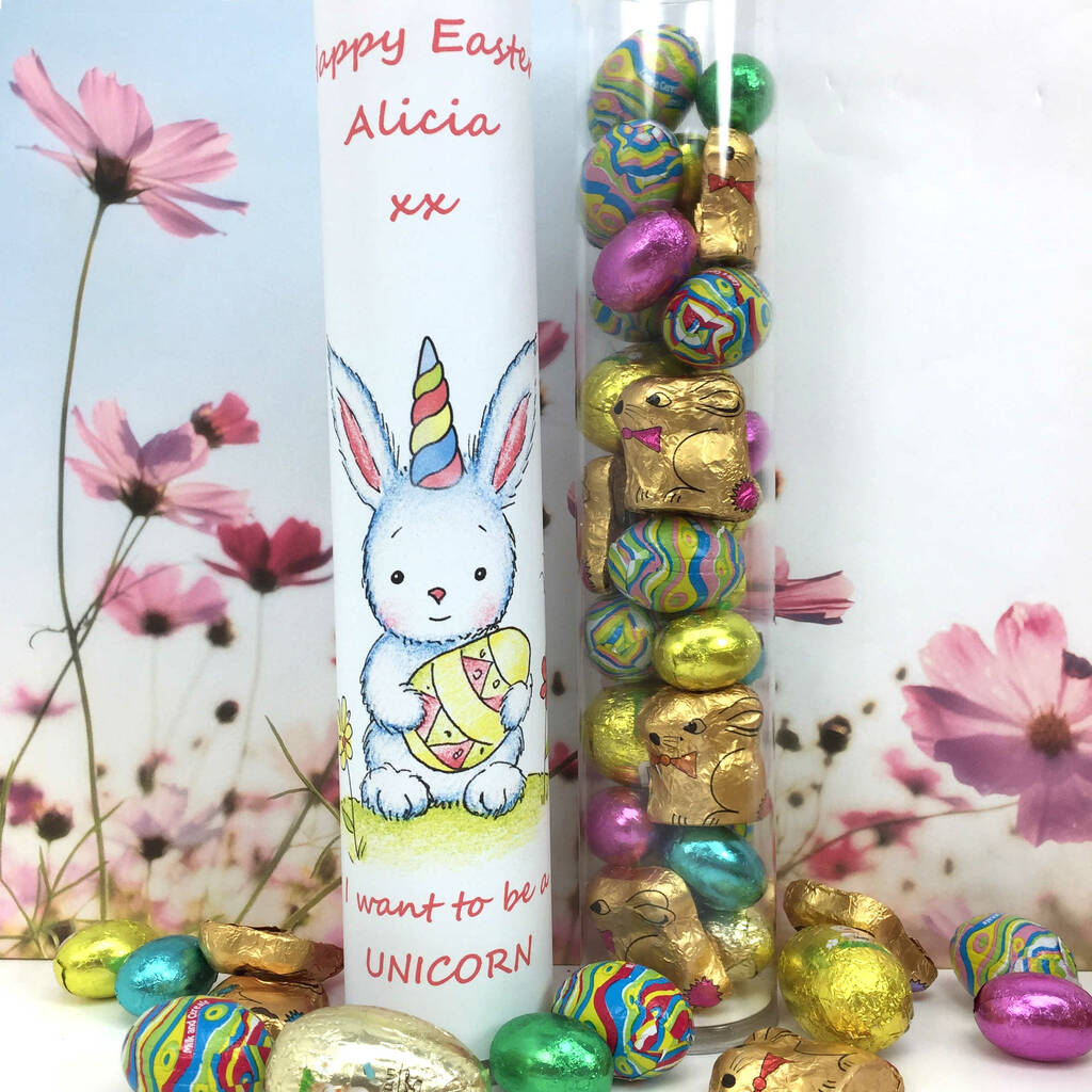 Personalised Unicorn Easter Egg Chocolate Gift By Cocoapod Chocolates