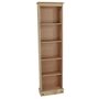 Tall Narrow Corona Design Pine Bookcase, Antique Wax, thumbnail 5 of 6
