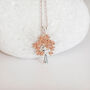 Cherry Blossom Tree Necklace In Sterling Silver, thumbnail 2 of 9