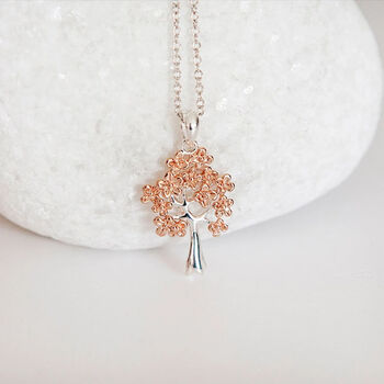 Cherry Blossom Tree Necklace In Sterling Silver, 2 of 9