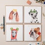 Bulldog With Bauble Ears Christmas Card, thumbnail 3 of 3