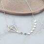 Origami Sterling Silver Kite Necklace, thumbnail 4 of 6