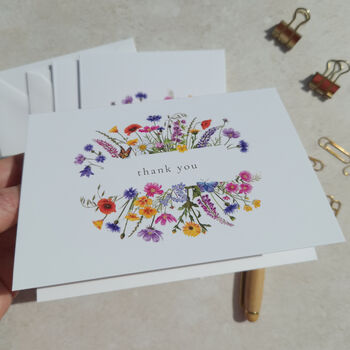 Wildflower Meadow Thank You Cards, 5 of 9
