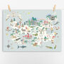 Peter Pan's Map Of Neverland Children's Print, thumbnail 1 of 7