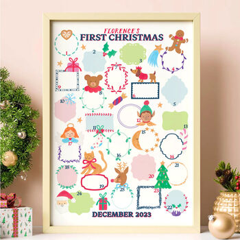 Personalised Baby's First Christmas Advent Calendar, 4 of 4