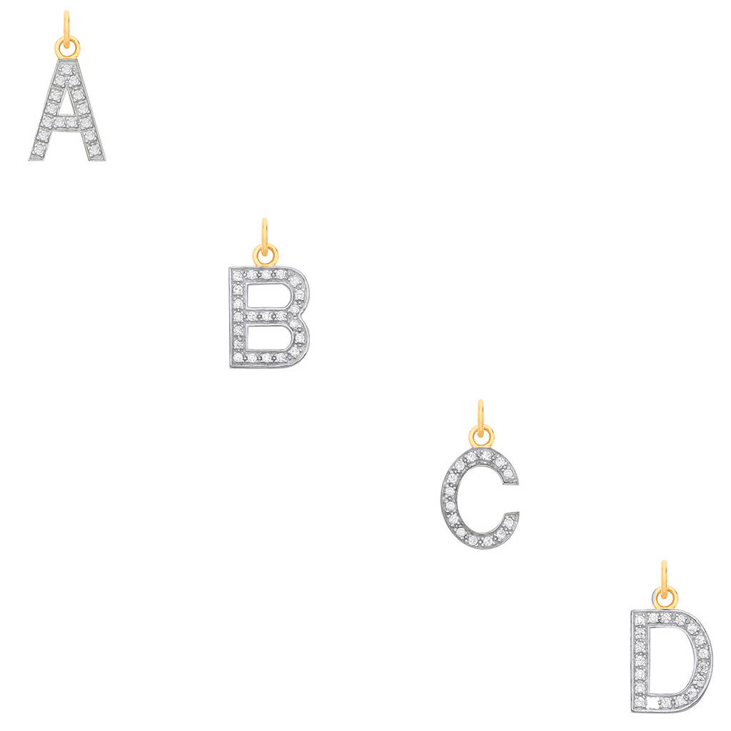 Delicate Monogram 9 K Solid Gold Pendant, 1 of 12