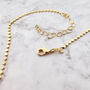 18ct Gold Plated Ball Disc Chain Choker 14 Inches, thumbnail 2 of 4
