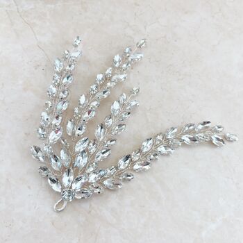 Crystal Leaf Bridal Headpiece, 6 of 7