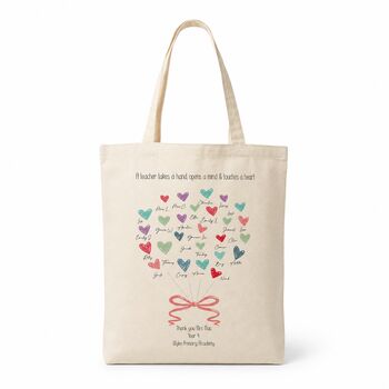 Personalised Teacher Tote Gift Bag, 6 of 7