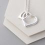 Personalised Floating Silver Hearts Necklace, thumbnail 7 of 8