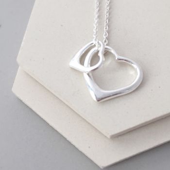 Personalised Floating Silver Hearts Necklace, 7 of 8