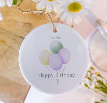 Personalised Happy Birthday Balloons Candle Gift, 2 of 10